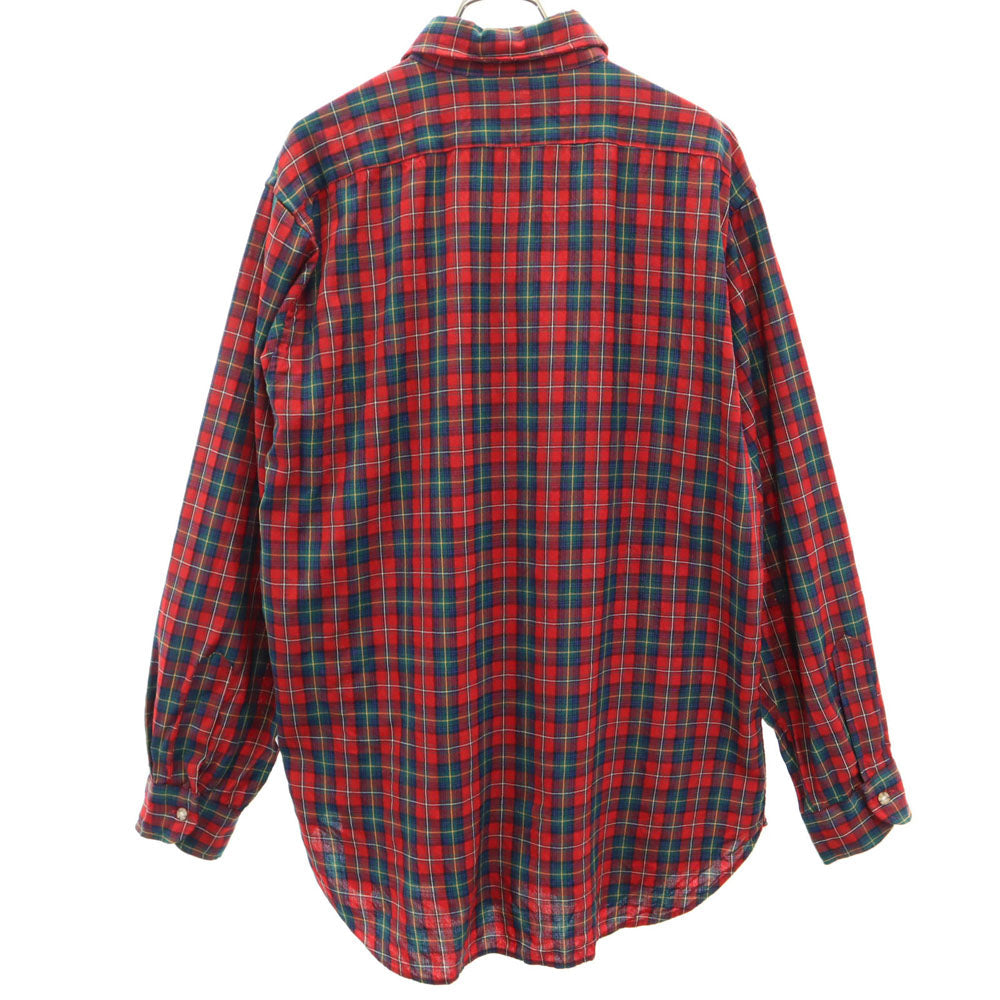 PENDLETON 70s Red Check Button Down Shirt Size L