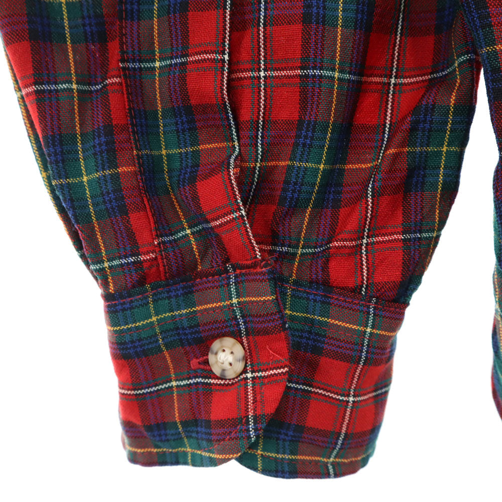 PENDLETON 70s Red Check Button Down Shirt Size L