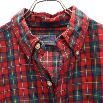 PENDLETON 70s Red Check Button Down Shirt Size L