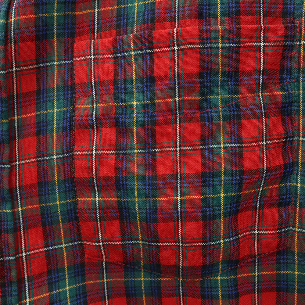 PENDLETON 70s Red Check Button Down Shirt Size L