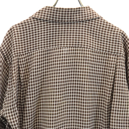 Berkshire 50s/60s Vintage Check Open Shirt Brown Size M