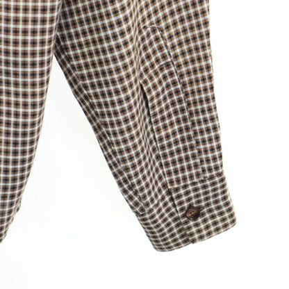 Berkshire 50s/60s Vintage Check Open Shirt Brown Size M
