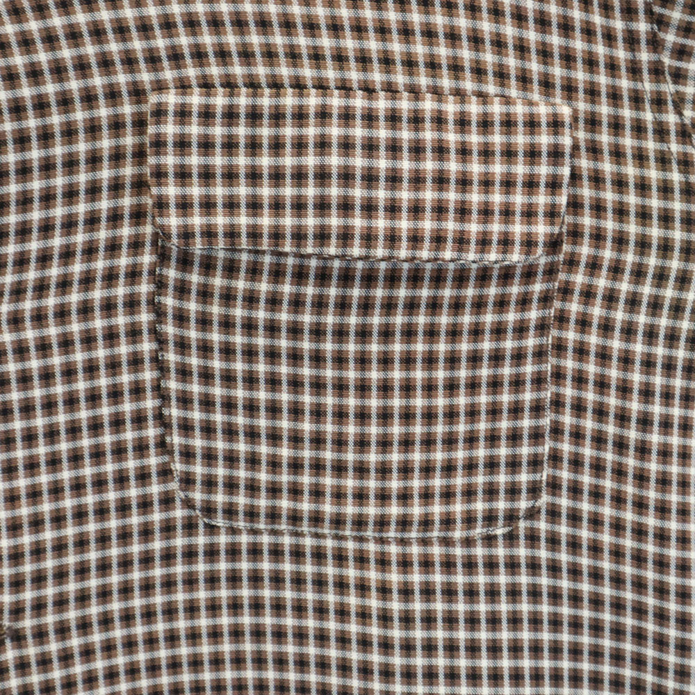 Berkshire 50s/60s Vintage Check Open Shirt Brown Size M