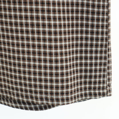 Berkshire 50s/60s Vintage Check Open Shirt Brown Size M