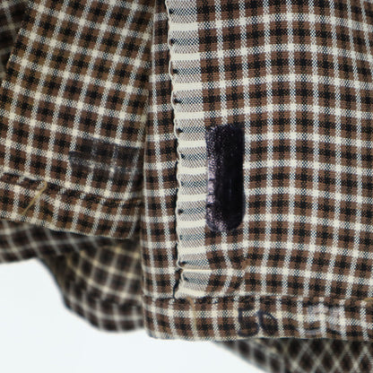 Berkshire 50s/60s Vintage Check Open Shirt Brown Size M