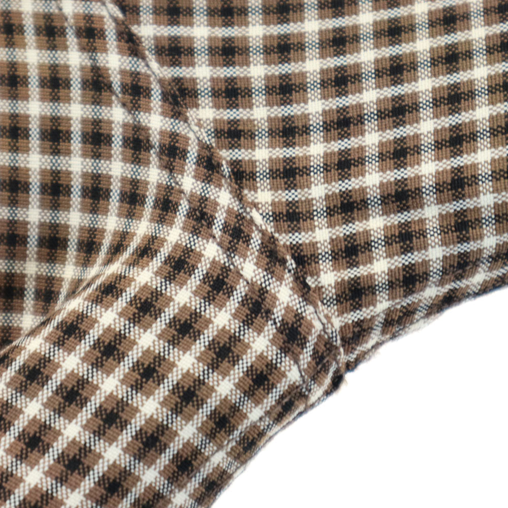 Berkshire 50s/60s Vintage Check Open Shirt Brown Size M