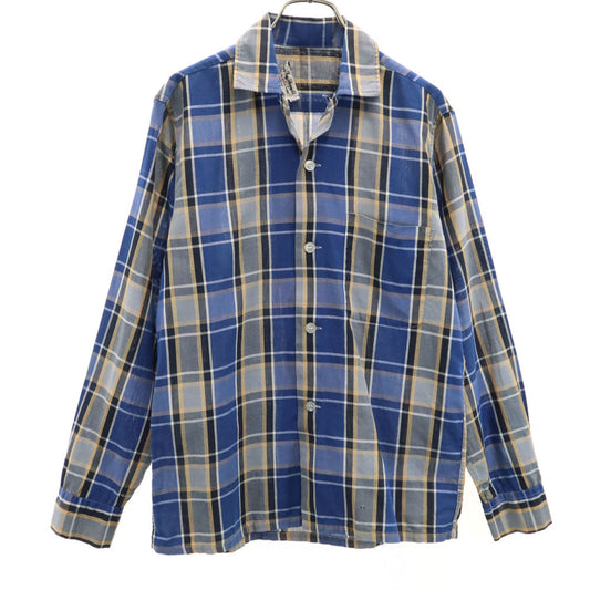 Sandy MacDonald 60s Vintage Boxy Check Collar Shirt Size S