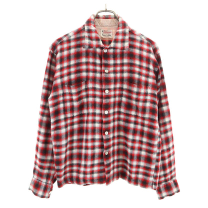 Game and Lake 50s 60s Vintage Ombre Check Shirt Red