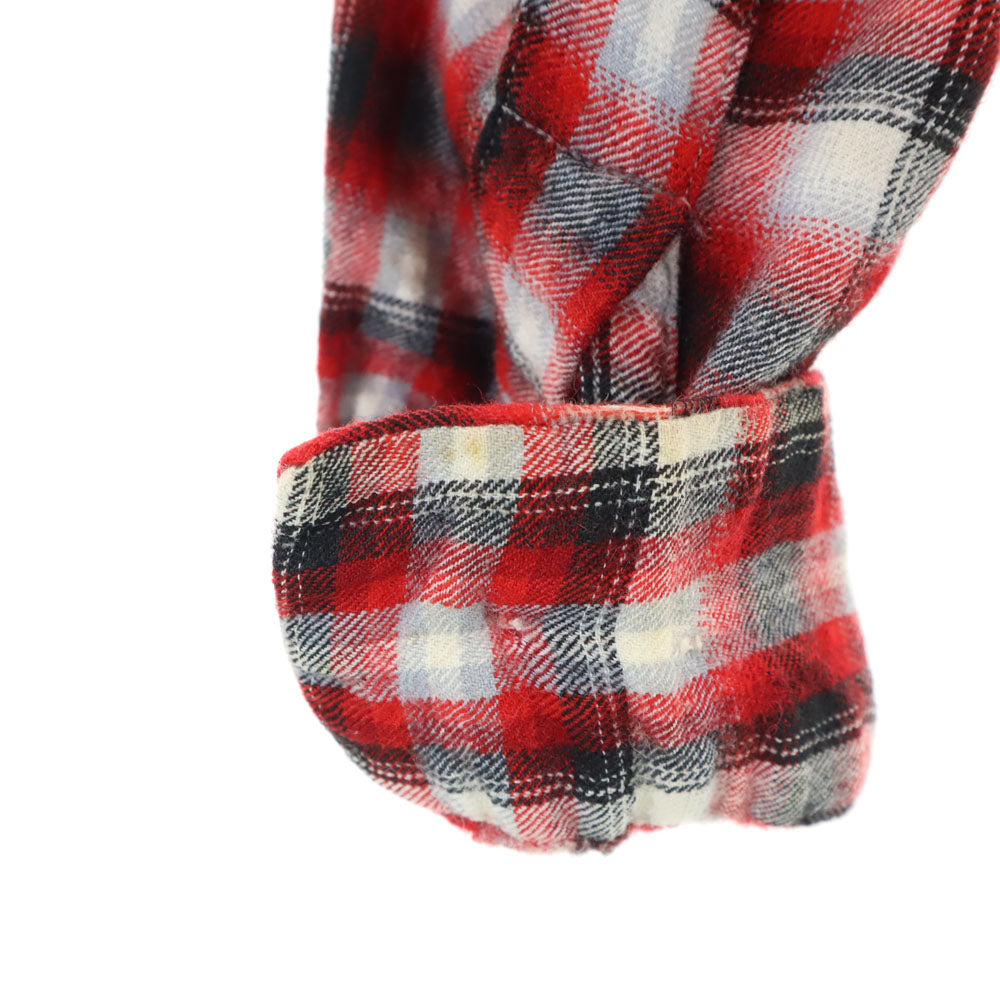 Game and Lake 50s 60s Vintage Ombre Check Shirt Red