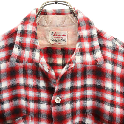 Game and Lake 50s 60s Vintage Ombre Check Shirt Red