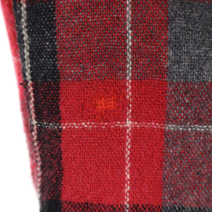Truval 50s 60s Vintage Rayon Check Open Shirt Red Size S