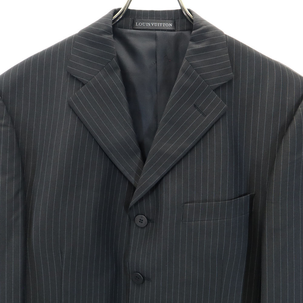 LOUIS VUITTON Striped Suit Charcoal Gray Size 48/32