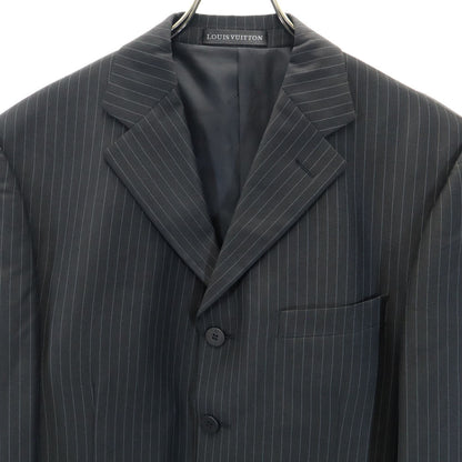 LOUIS VUITTON Striped Suit Charcoal Gray Size 48/32