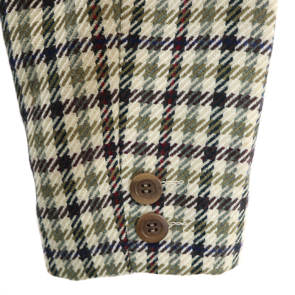 GUCCI 80s 90s Italian Wool Check Dbl Breasted Jacket Size 40