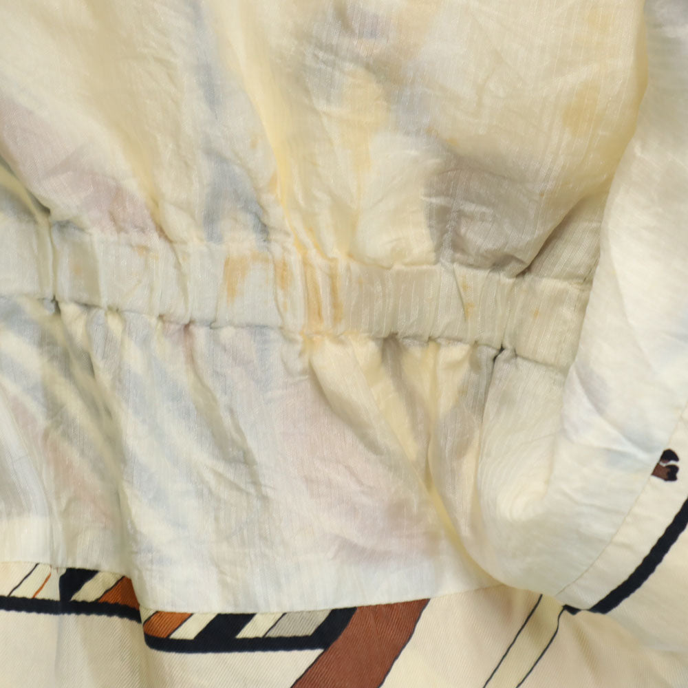 HERMES Horse Pattern Vest Ivory Size 40