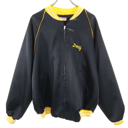 OLD 70s 80s Black Back Embroidered Blouson Jacket
