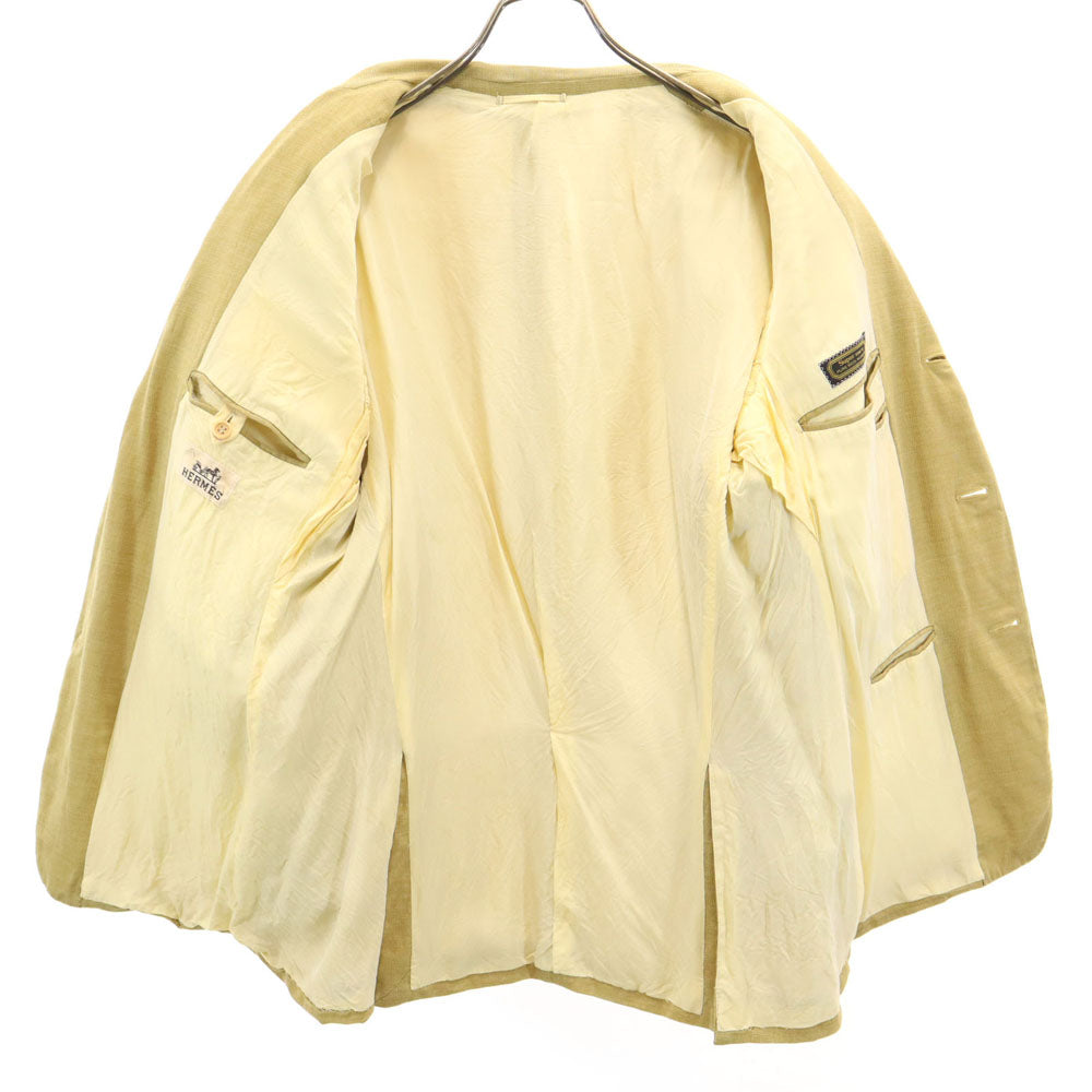 HERMES Italian Super 100s Blazer Beige Size 50