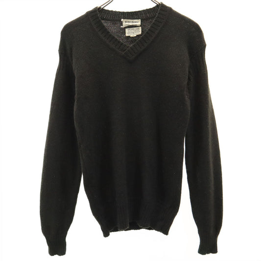 YVES SAINT LAURENT 80s Vintage Wool V-Neck Sweater Size S