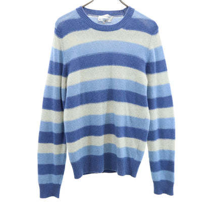 YVES SAINT LAURENT Italian Wool Striped Sweater Blue Size S