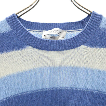 YVES SAINT LAURENT Italian Wool Striped Sweater Blue Size S