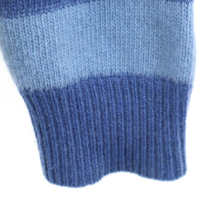 YVES SAINT LAURENT Italian Wool Striped Sweater Blue Size S