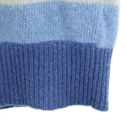 YVES SAINT LAURENT Italian Wool Striped Sweater Blue Size S