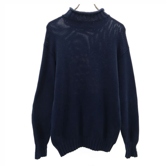 POLO COUNTRY Flag Cotton Knit Sweater Navy Size M