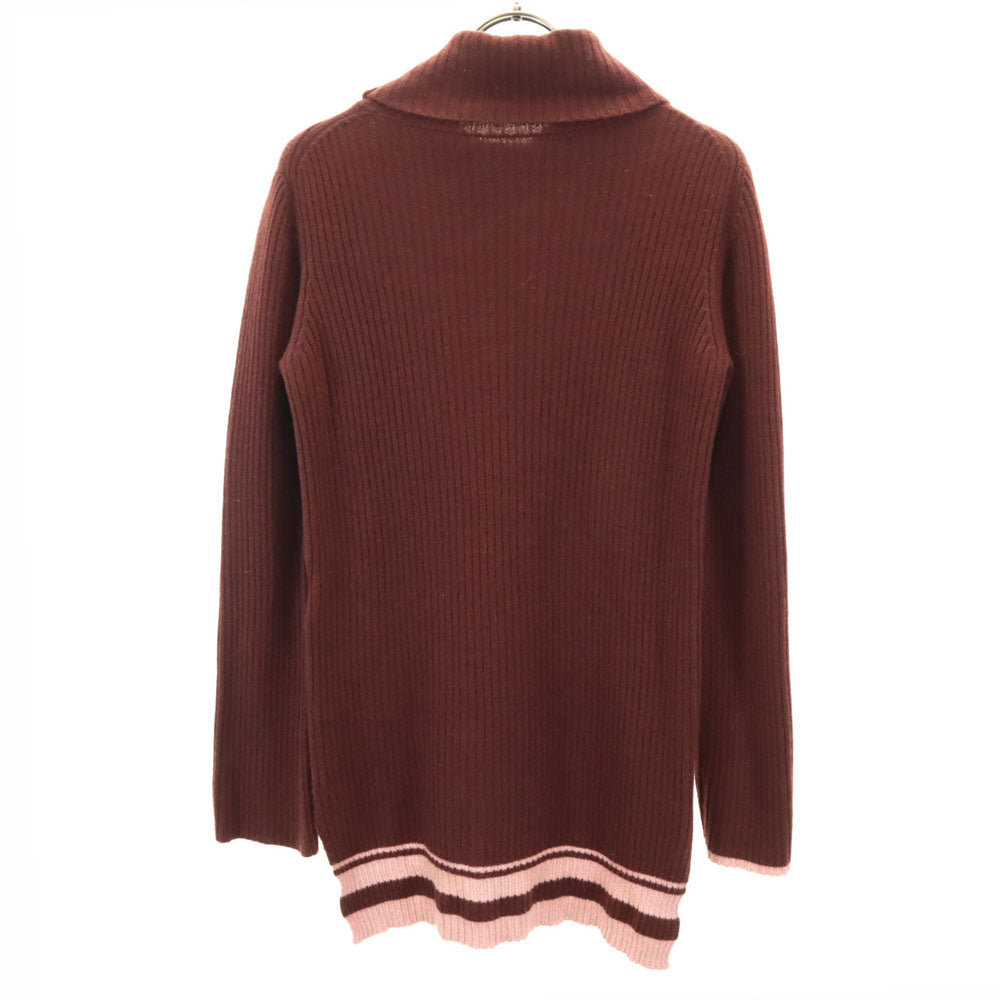 Composition C Attached Label Rib Turtleneck Brown Sweater Size 2