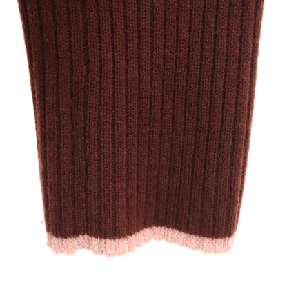 Composition C Attached Label Rib Turtleneck Brown Sweater Size 2