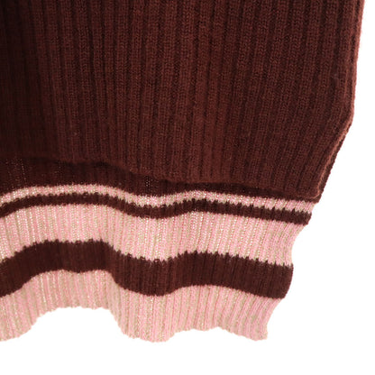 Composition C Attached Label Rib Turtleneck Brown Sweater Size 2
