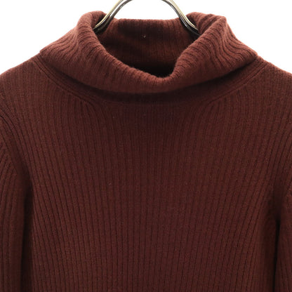 Composition C Attached Label Rib Turtleneck Brown Sweater Size 2