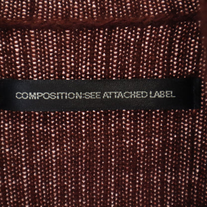 Composition C Attached Label Rib Turtleneck Brown Sweater Size 2