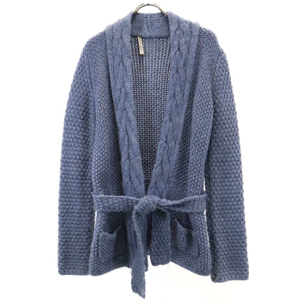 Valencia Knit Italian Wool Blend Cardigan Blue Gray Size 36