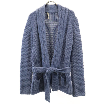 Valencia Knit Italian Wool Blend Cardigan Blue Gray Size 36