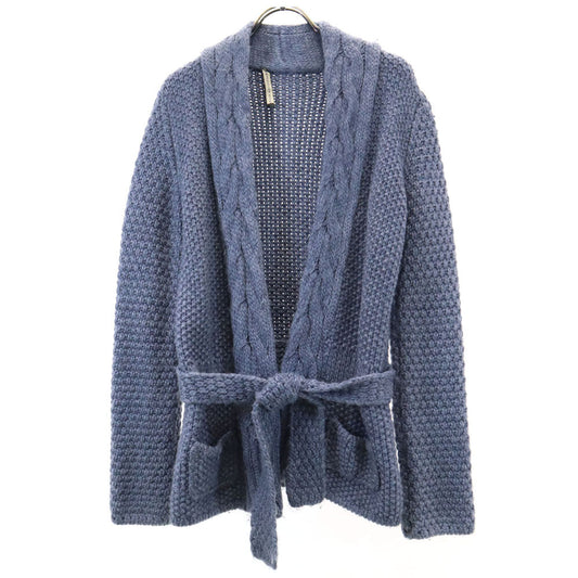 Valencia Knit Italian Wool Blend Cardigan Blue Gray Size 36