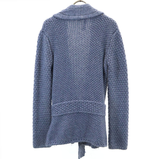 Valencia Knit Italian Wool Blend Cardigan Blue Gray Size 36