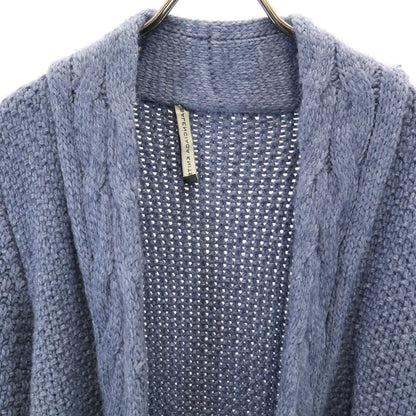 Valencia Knit Italian Wool Blend Cardigan Blue Gray Size 36