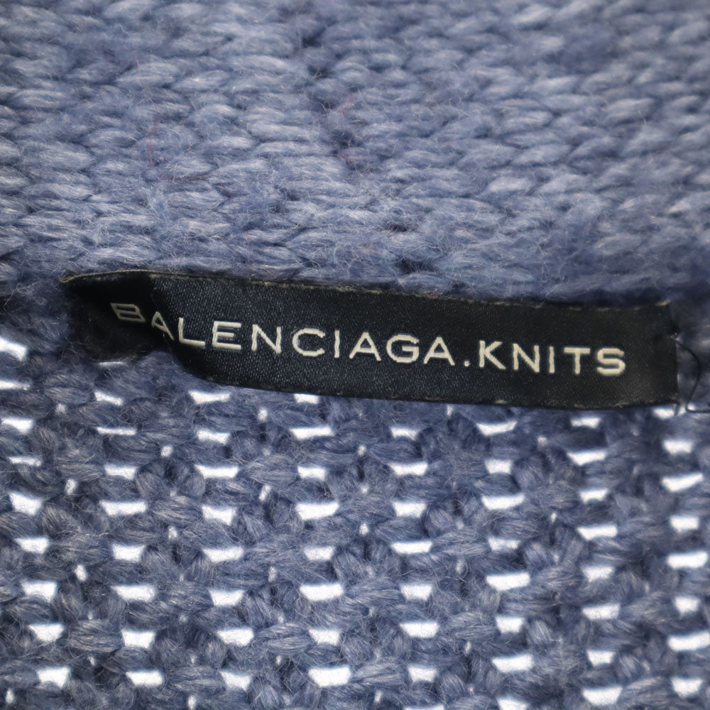 Valencia Knit Italian Wool Blend Cardigan Blue Gray Size 36