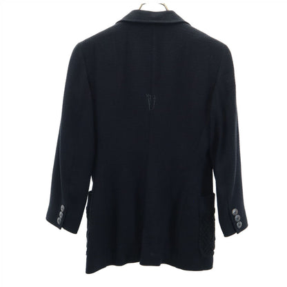 FENDI Italian Silk Unconstructed Blazer Black Size 40