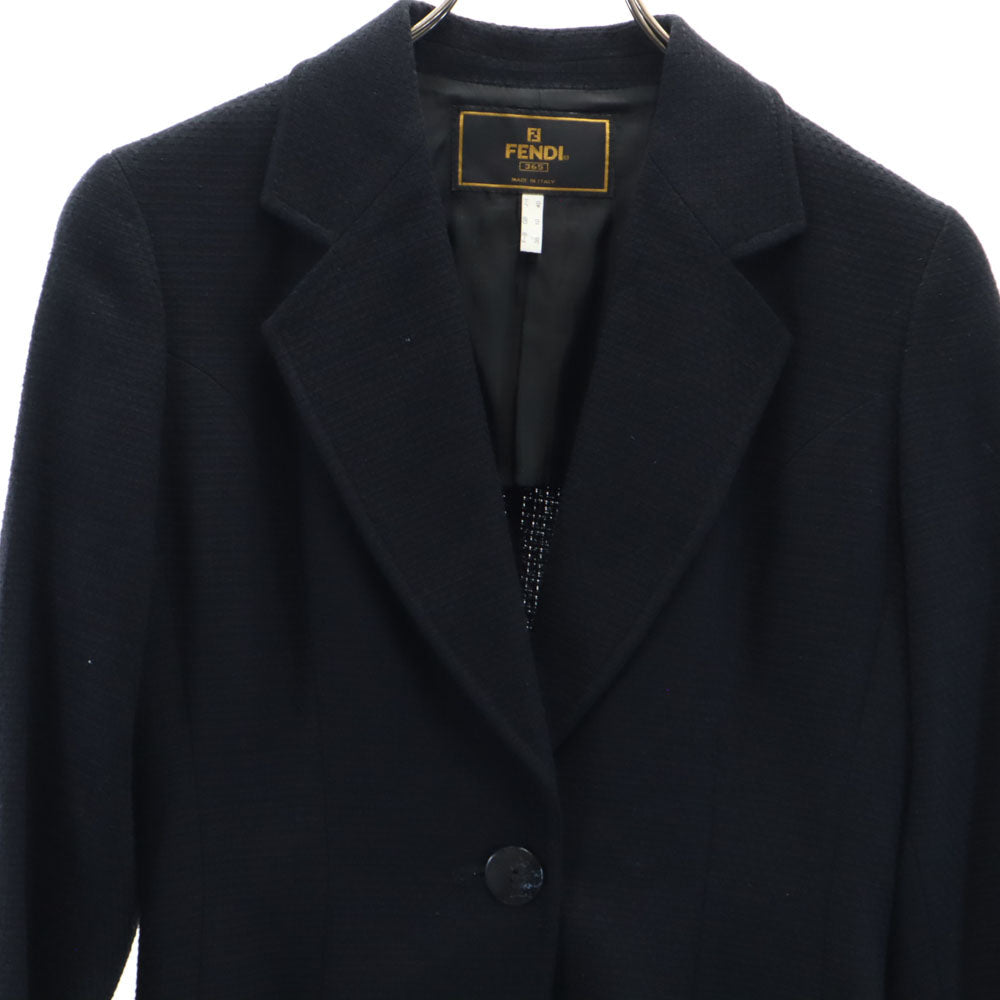 FENDI Italian Silk Unconstructed Blazer Black Size 40
