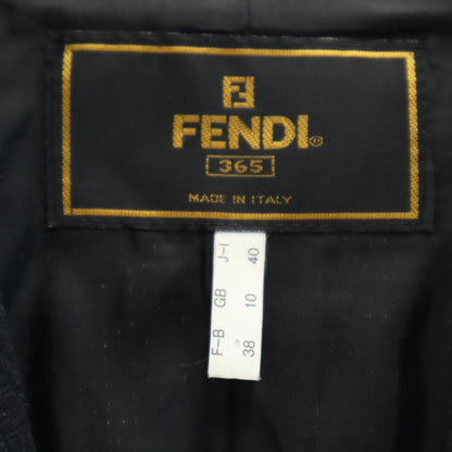 FENDI Italian Silk Unconstructed Blazer Black Size 40