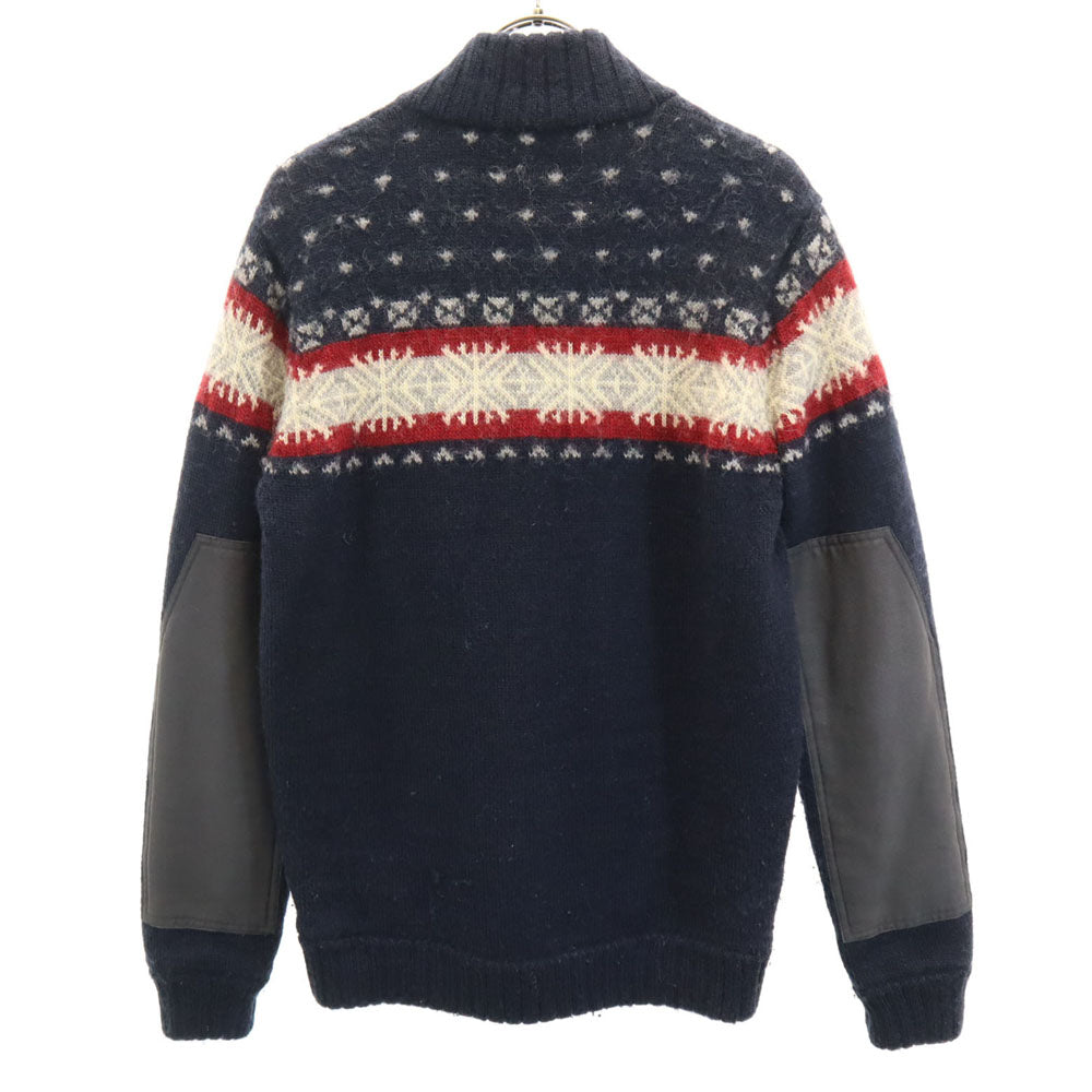 HYSTERIC GLAMOUR Nordic Knit Jacket Navy Size S