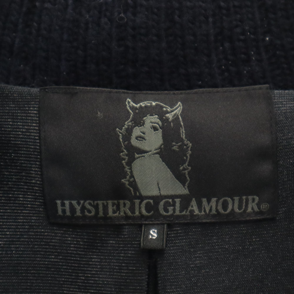 HYSTERIC GLAMOUR Nordic Knit Jacket Navy Size S