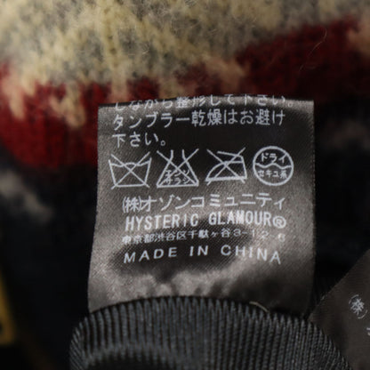 HYSTERIC GLAMOUR Nordic Knit Jacket Navy Size S