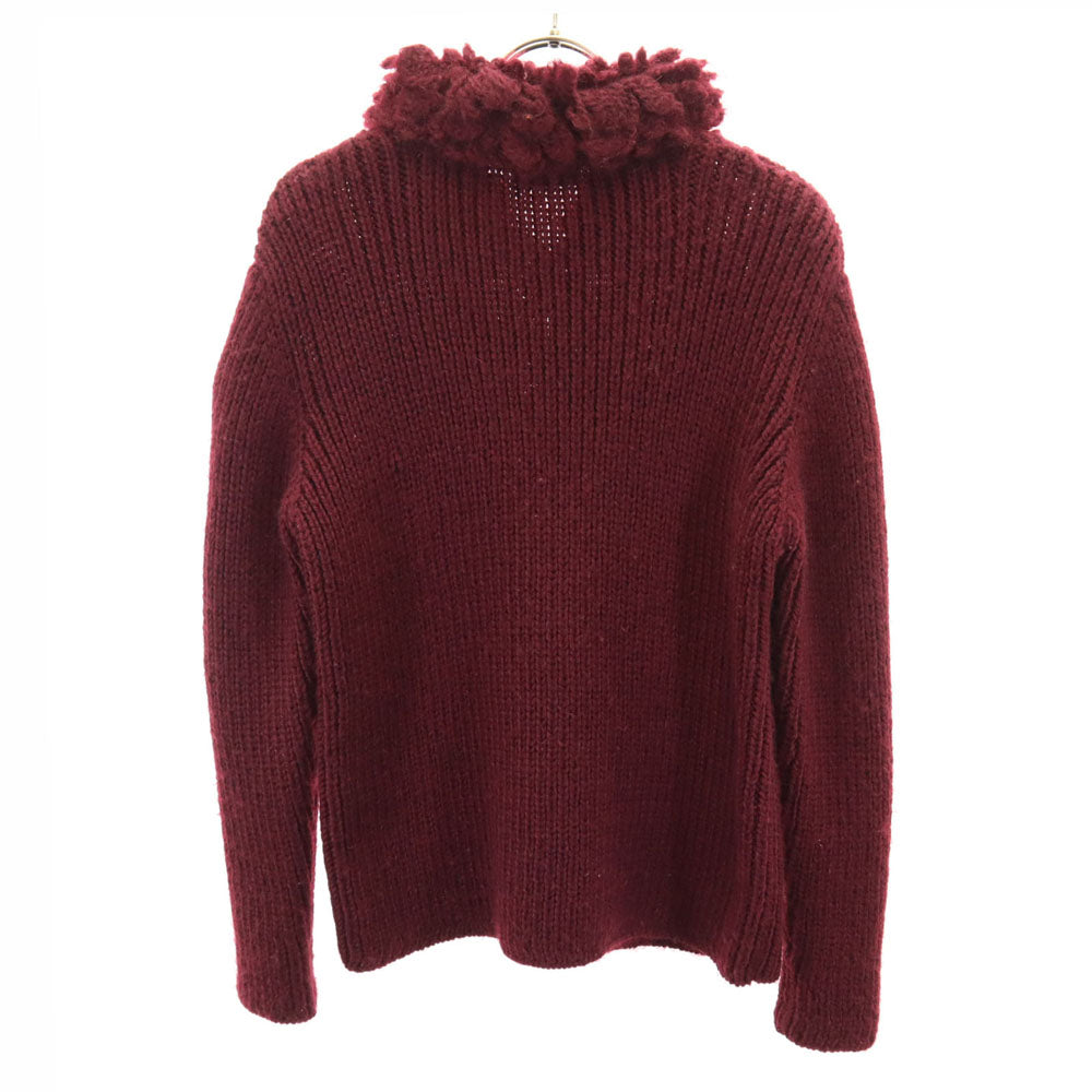 Y's Long Sleeve Knit Cardigan Bordeaux