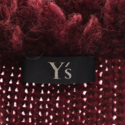 Y's Long Sleeve Knit Cardigan Bordeaux