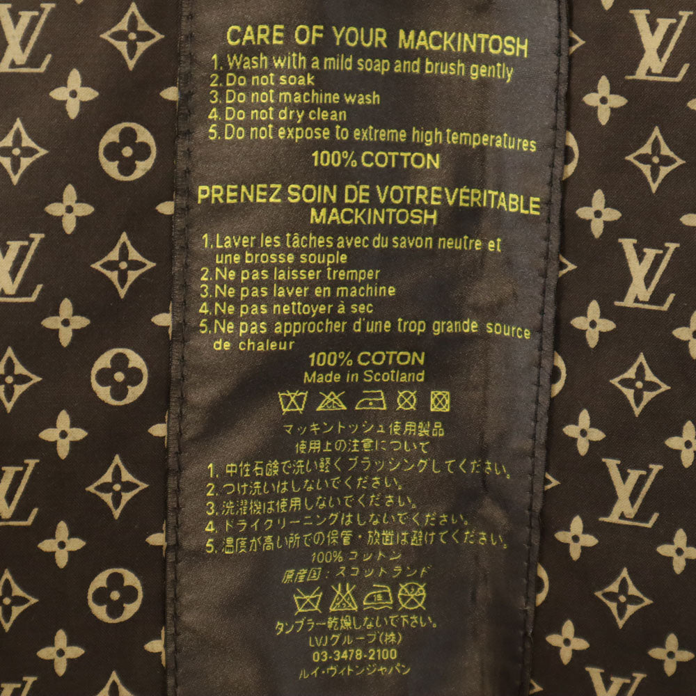 LOUIS VUITTON Mackintosh Trench Coat Charcoal Black Size 34