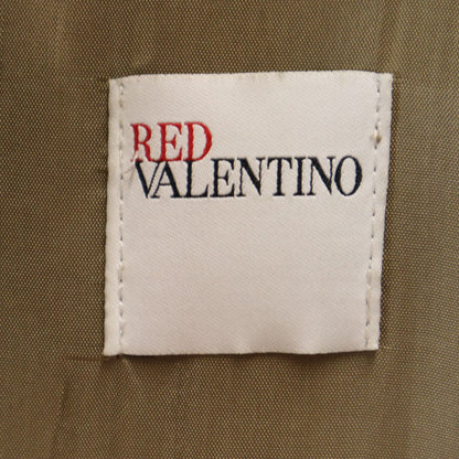 RED VALENTINO Biker Leather Jacket Brown Size 38