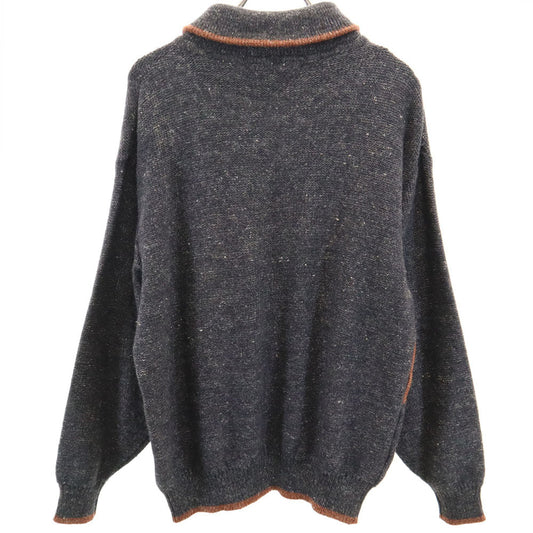 Christian Dior MONSIEUR 90s Wool Blend Charcoal Gray Sweater Size L