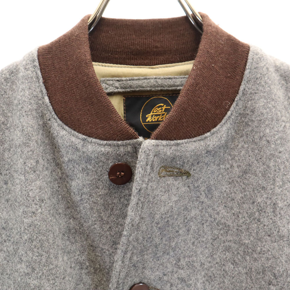 LOST WORLDS USA Made Melton Jacket Gray Size M